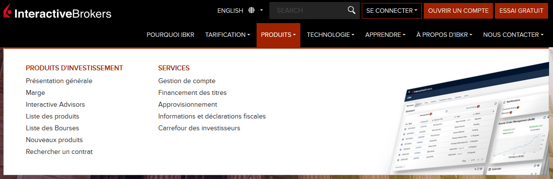 produits interactive brokers