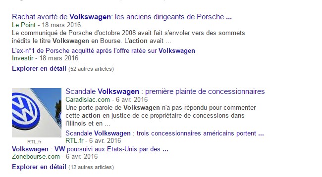 pas de profiter à Volkswagen