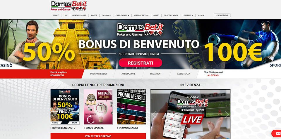 Domusbet Casino, bonus disponibili