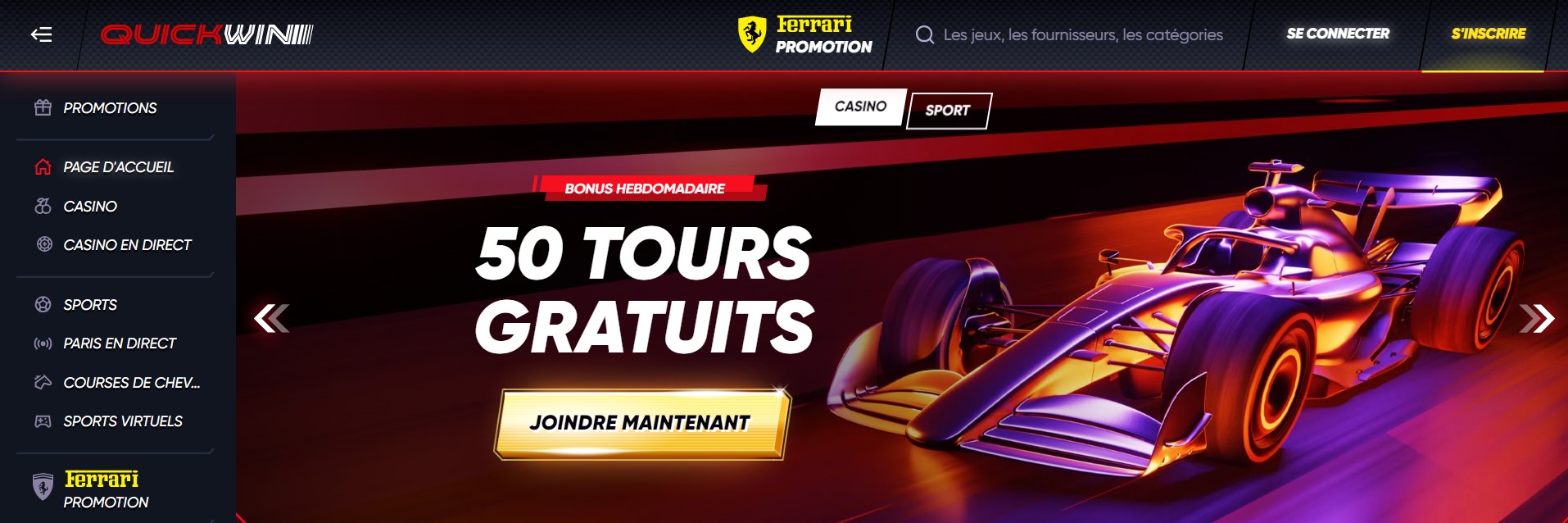 Promotions et les bonus offerts par le Quick win Casino ?
